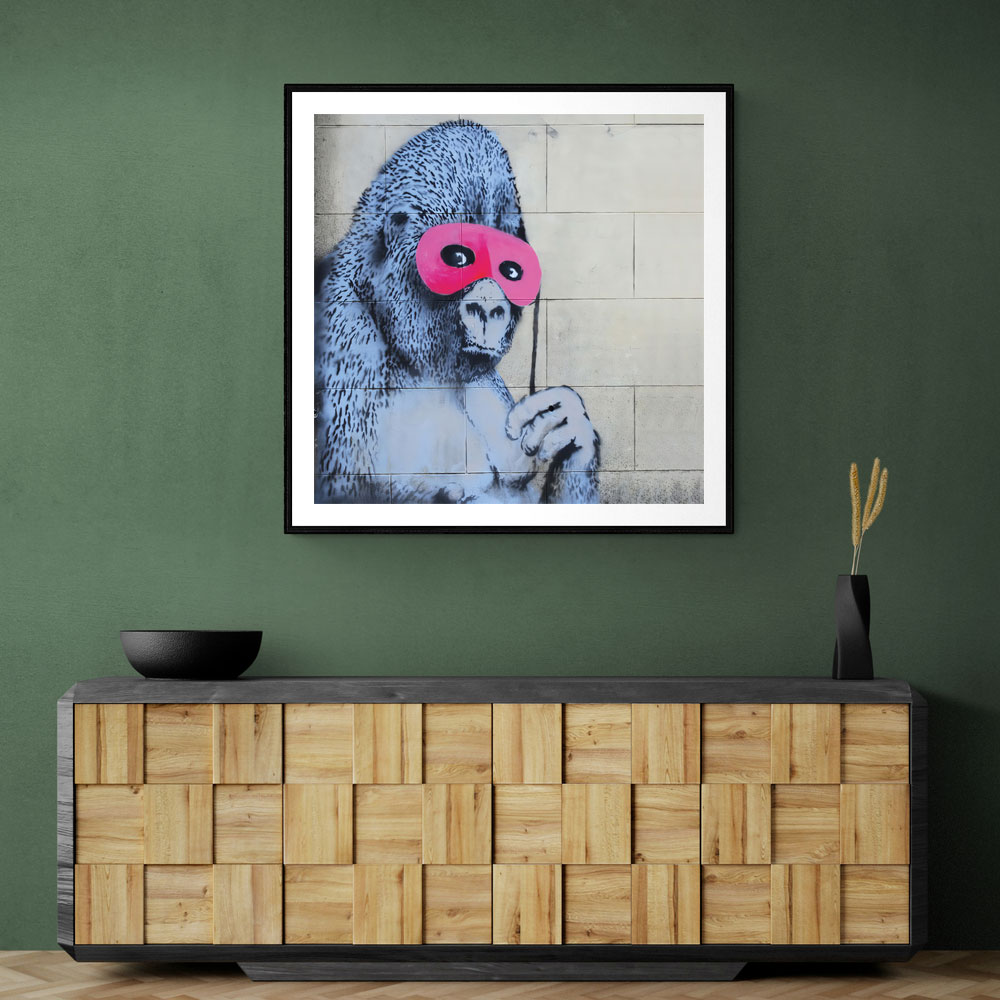 Gorilla Banksy Wall Art